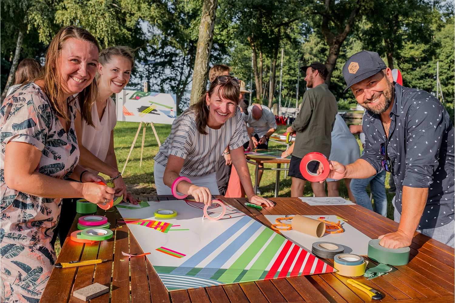 Team-Event Tape Art 360° Business